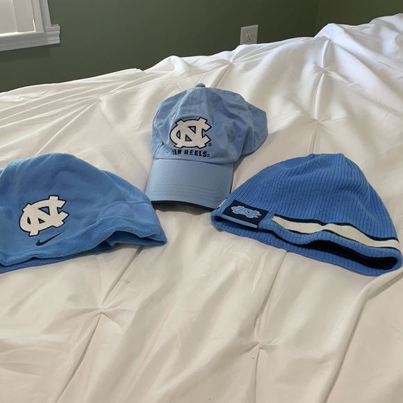 UNC Trio of hats. One ball cap, and two beanies. - Picture 2 of 2